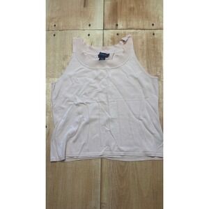 Jones Wear Women's Pink Knit Sleeveless Tank Top Size L